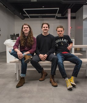 UUU Art Collective's founders in the State Street gallery - FILE PHOTO