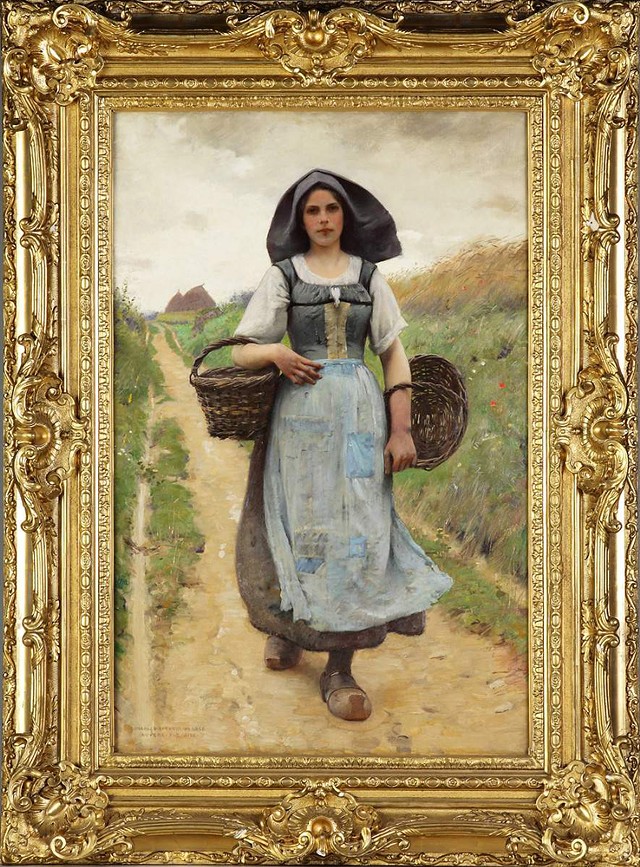 Boston painter Charles Sprague Pearce’s "A Peasant Girl," once held by the Rochester Historical Society, was sold and fetched $63,500 at auction. - PHOTO PROVIDED