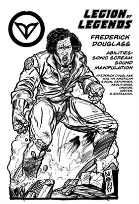 Frederick Douglass is a superhero in Shawn Dunwoody's artwork. - ARTWORK BY SHAWN DUNWOODY