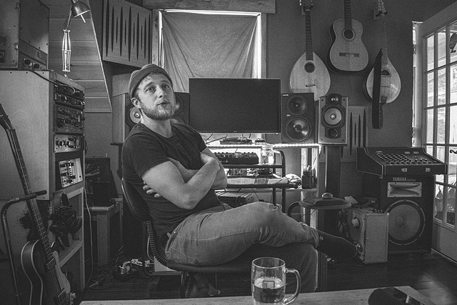 "If you have a good sound at the source, and you put a nice microphone on it, you can't go wrong," Lipp said at Temple Cabin Studios in Naples. - PHOTO BY RYAN WILLIAMSON