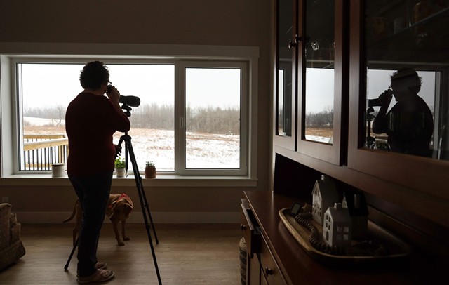 Joanna Collins in her passive home in Lima, Livingston County. - PHOTO BY MAX SCHULTE
