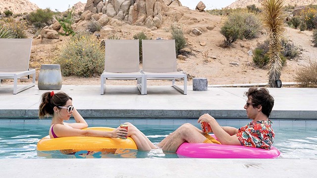 Cristin Milioti and Andy Samberg in "Palm Springs."