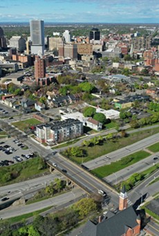 An aerial view of Rochester.