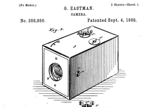 George Eastman's patent for the box camera that became the foundation of the Eastman Kodak Co.'s empire. - FILE PHOTO