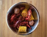 PHOTO BY JACOB WALSH - Fresh, not frozen: All of the crawfish at What! Crawfish! are shipped live daily to the restaurant. The crawfish boils come in your choice of Cajun, Mala (a spice blend inspired by home recipes from northern China), and garlic parmesan.